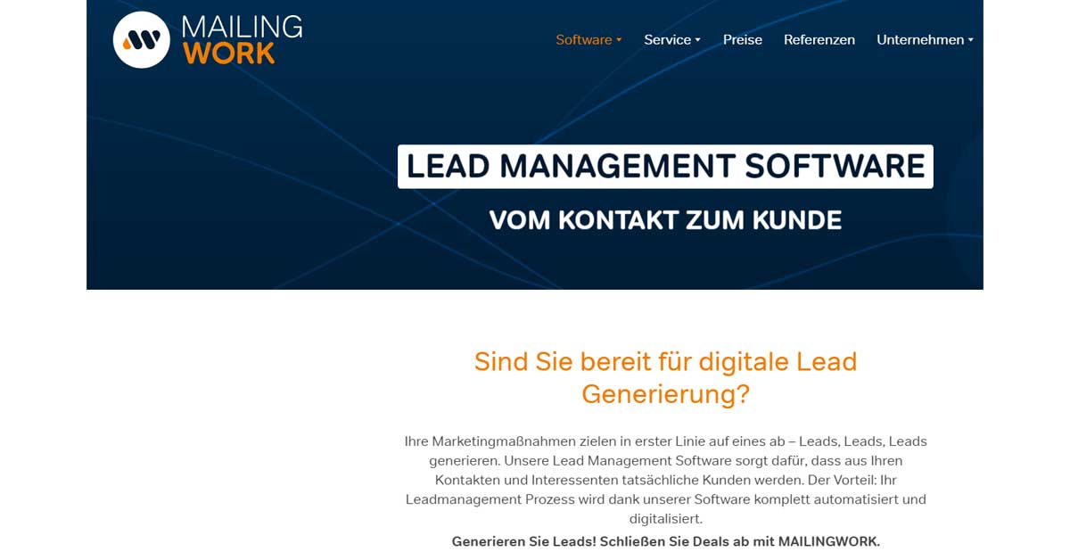 Mailingwork | Lead Management | CAMPIXX