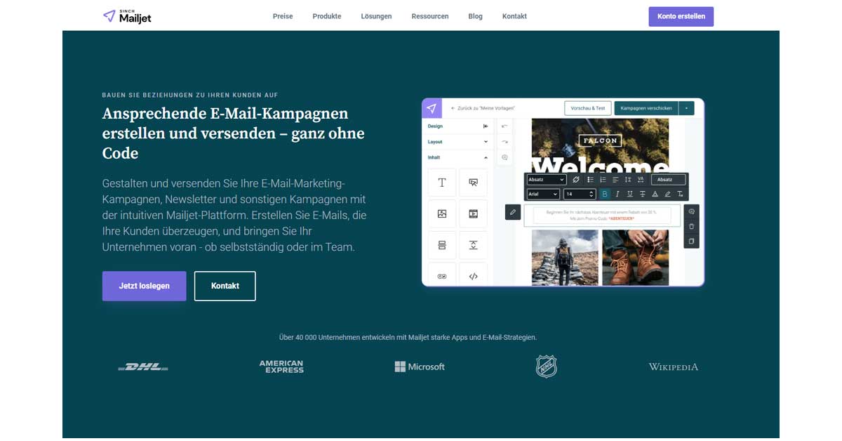 Mailjet | Startseite | CAMPIXX